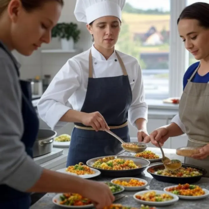 Polskie dania regionalne ułożone na drewnianym stole